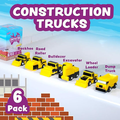 Tub Works® Construction™ Trucks Mold Free Bath Toys, 6 Pack | Sealed, No Hole Bath Toys Design Keeps Moisture Out | Soft, Squeezable & Float on Water | Baby & Toddler Bathtub Toys | Baby Pool Play nirvanaguru