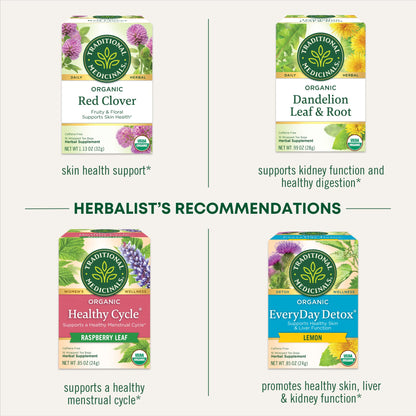 Traditional Medicinals Tea, Organic Roasted Dandelion Root, Supports Kidney Function & Healthy Digestion, 96 Tea Bags (6 Pack) - Nirvana Guru