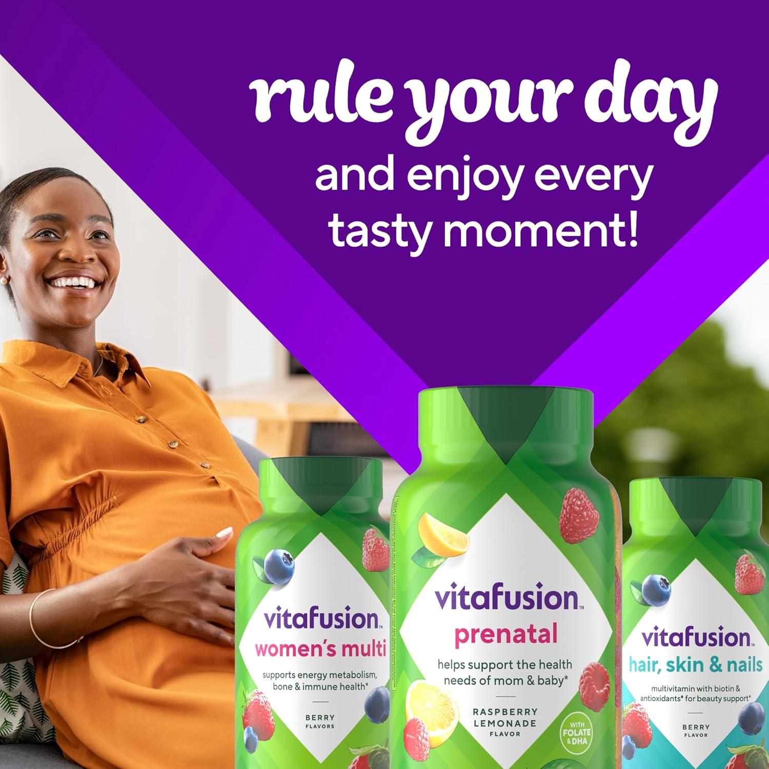 vitafusion PreNatal Gummy Vitamins, Raspberry Lemonade Flavor, Prenatal Vitamin Supplement for Women with Folate and DHA, 45 Day Supply, 90 Count Nirvana Guru