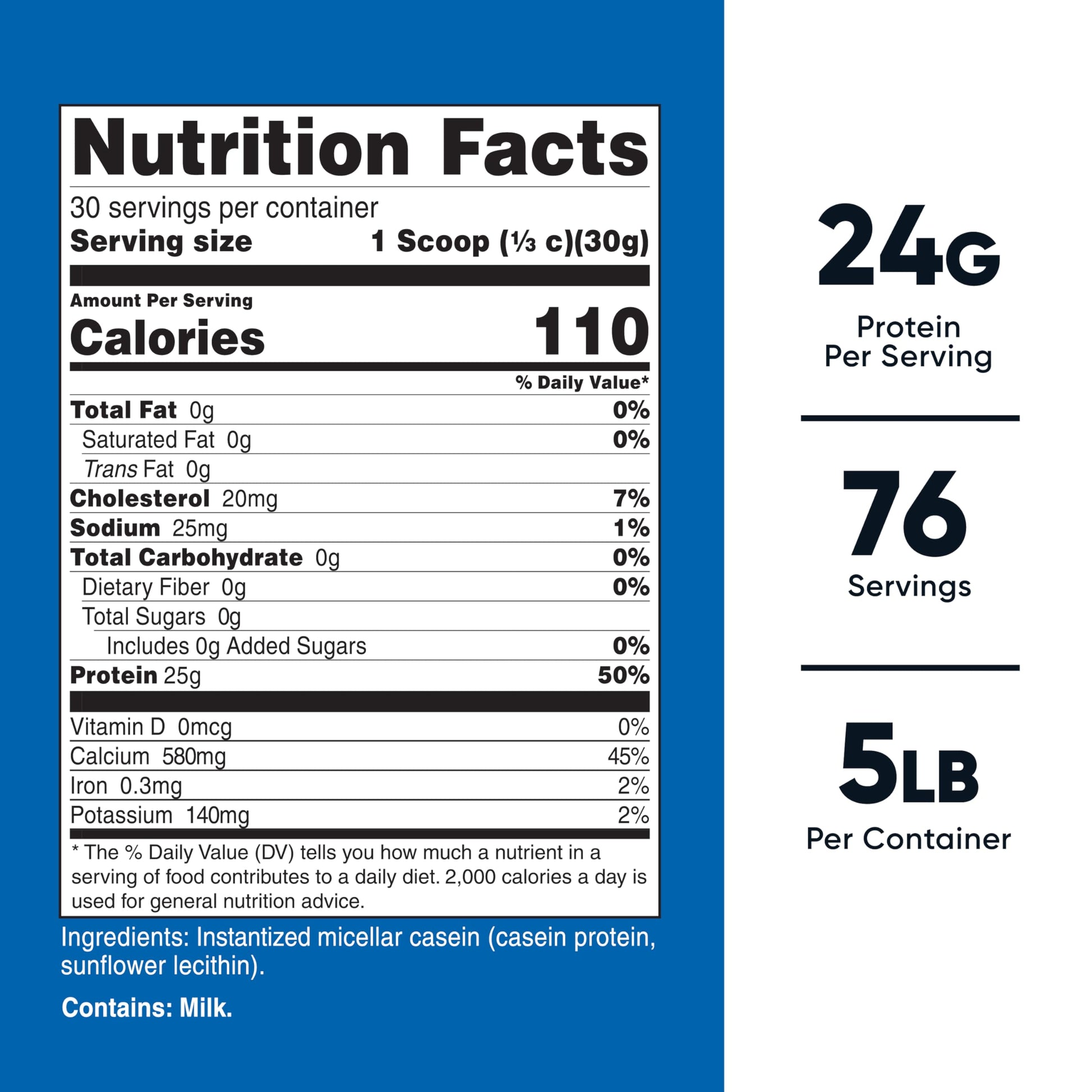 Nutricost Casein Protein Powder 2lb - Micellar Casein, Gluten Free, Non-GMO (Unflavored) - Nirvana Guru