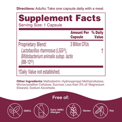 Phillips' Colon Health Daily Probiotic Capsules, 4-in-1 Symptom Defense to help defend against Occasional Gas, Bloating, Constipation, and Diarrhea, Daily Supplement, 60 Count - Nirvana Guru