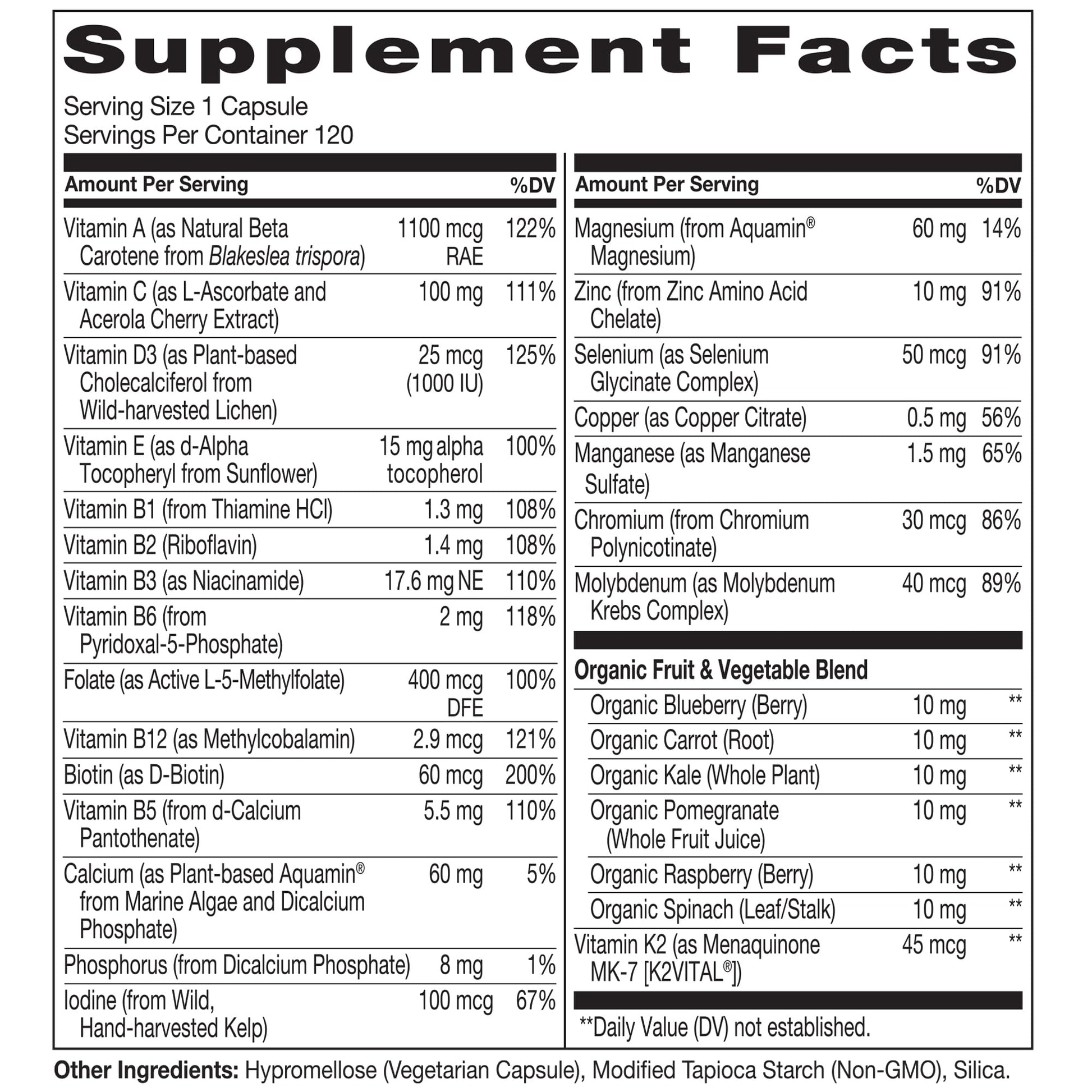 NATURELO Mens Multivitamins for Men 50+ - One Daily Multivitamin for Men with Vitamins, Minerals & Organic Whole Foods, Boost Energy & Health, Non-GMO, 60 Vegetarian Capsules - Nirvana Guru