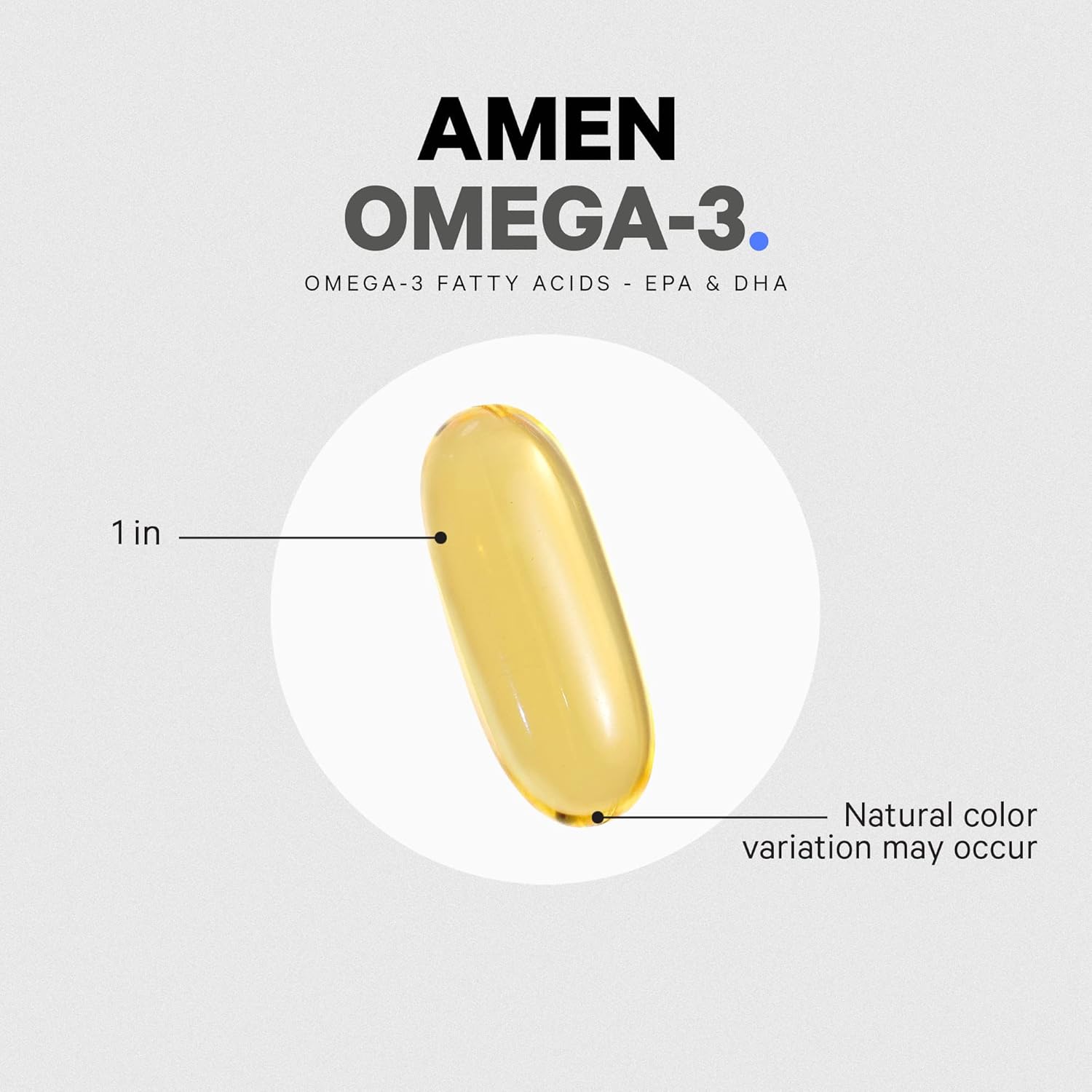 Amen Omega-3 Supplement - 1500mg High-Potency Daily Omega 3 - EPA and DHA Fatty Acids Fish Oil - 45-Day Supply - Fatty Acid Supplements - Fish Oil Pills - Non-GMO - 90 Soft Gels Capsules Nirvana Guru