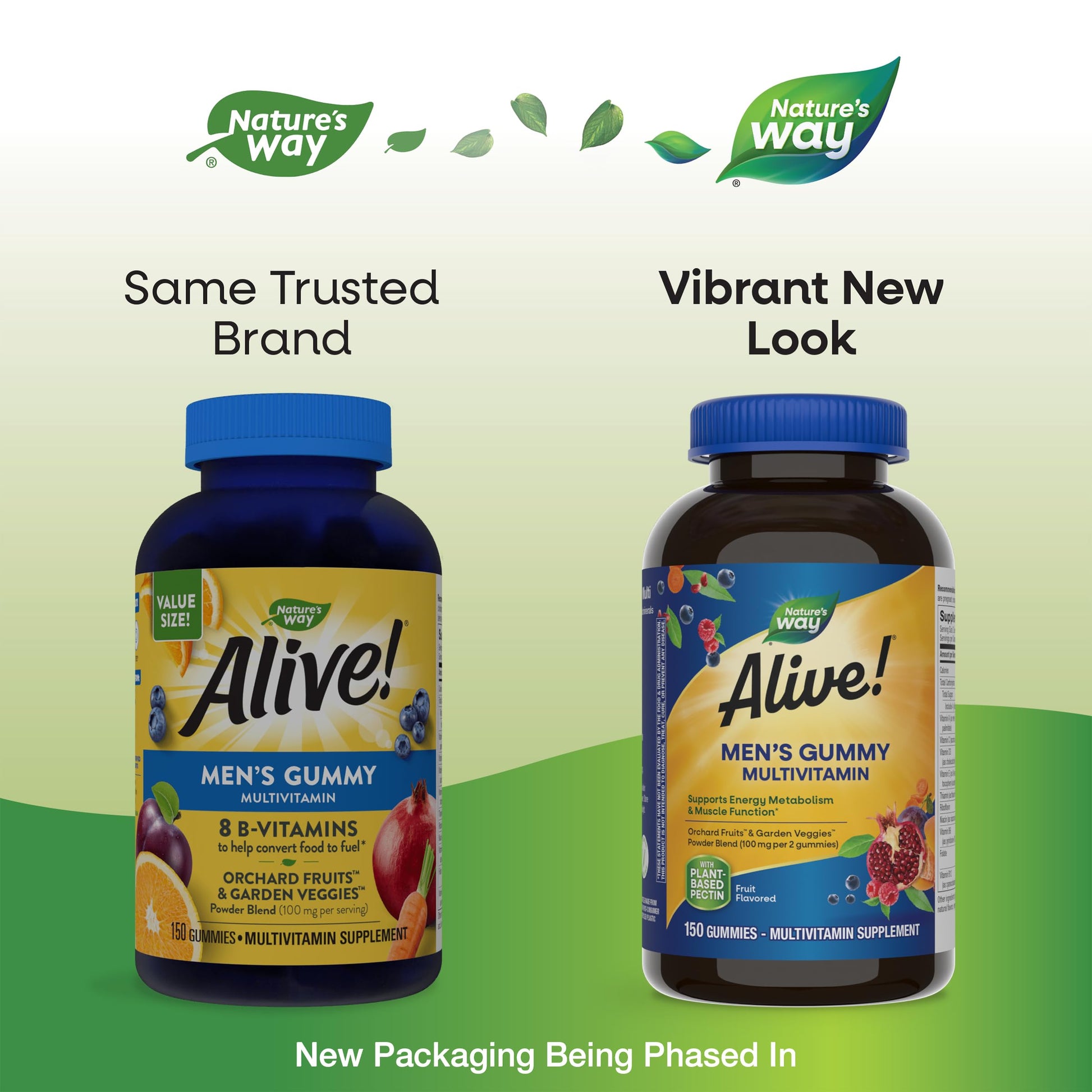 Nature's Way Alive! Men's Gummy Multivitamin, Supports Energy Metabolism*, Muscle Function*, Superfood Antioxidants(1), B-Vitamins, Vegetarian, Fruit Flavored, 60 Gummies (Packaging May Vary) - Nirvana Guru