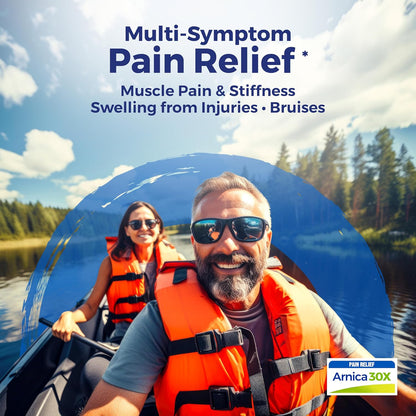 Boiron Arnica Montana 30X Homeopathic Medicine for Relief from Muscle Pain, Muscle Stiffness, Swelling from Injury, and Discoloration from Bruises - 3 Count (240 Pellets) - Nirvana Guru