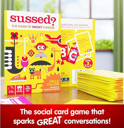 SUSSED The Wacky ‘What Would You Do?’ Card Game - Social Fun for Kids - Easy Travel Game, Family Activity - Ages 6+ - Yellow Pack nirvanaguru