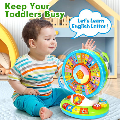 Learning Toy for Kids 1 2 3 Year Old Boys Girls, Spin and Sing Alphabet Zoo with Sounds, Interactive Educational Toys for Toddler 2-3, First Christmas 1st Birthday Gifts Toy Nirvana Guru