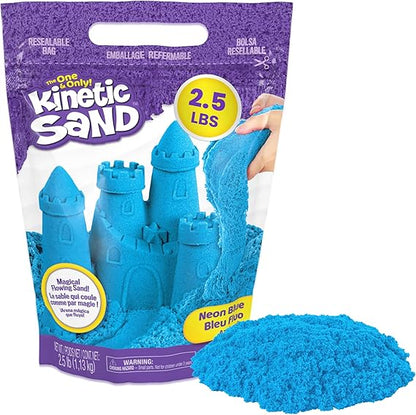 Kinetic Sand, 2.5lbs Blue Play Sand, Moldable Sensory Toys for Kids, Resealable Bag (Packaging May Vary), for Ages 3 and up nirvanaguru