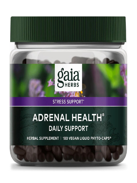 Gaia Herbs Adrenal Health Daily Support - with Ashwagandha, Holy Basil & Schisandra - Herbal Supplement to Help Maintain Healthy Energy & Stress Levels - 120 Vegan Liquid Phyto-Capsules (120 Count) - Nirvana Guru