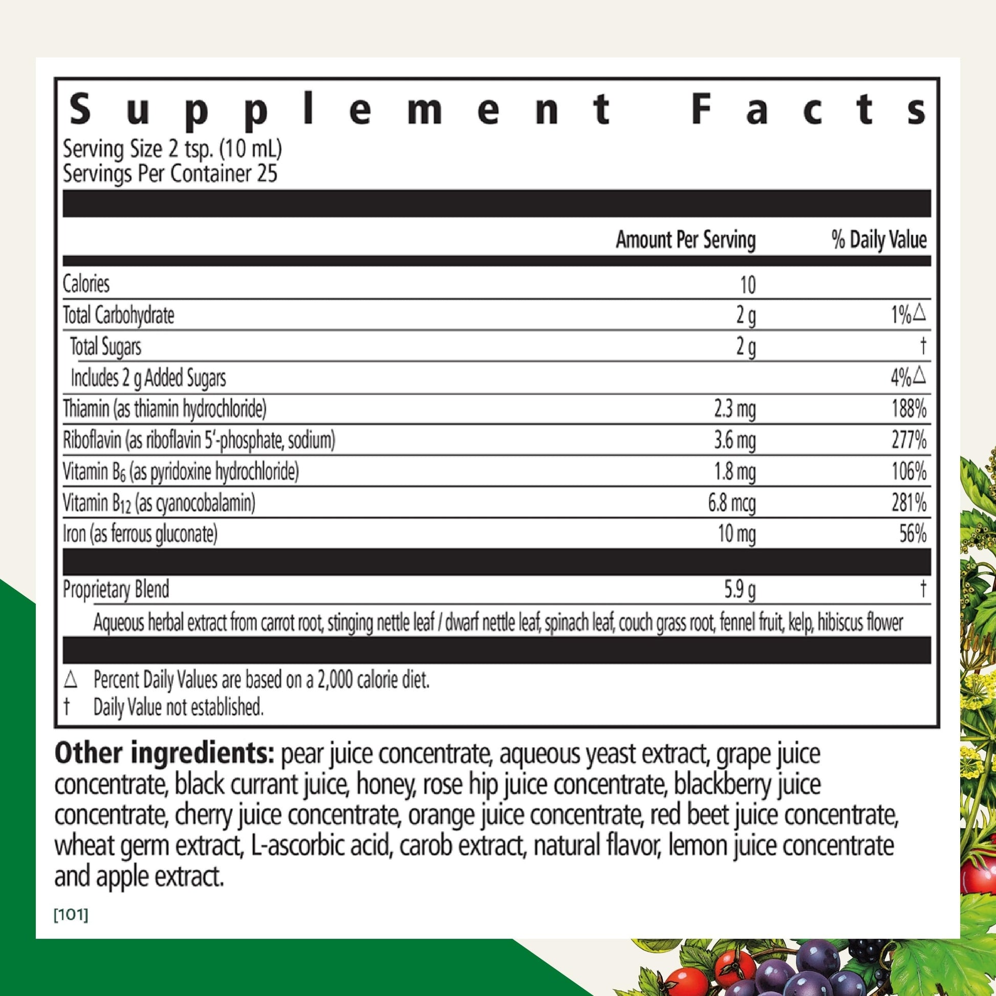 Floradix by Salus Iron & Herbs - Liquid Herbal Supplement for Energy Support* - Iron Supplement with Vitamin C & B Complex Vitamins - for Men & Women - 8.5 Fl Oz Nirvana Guru