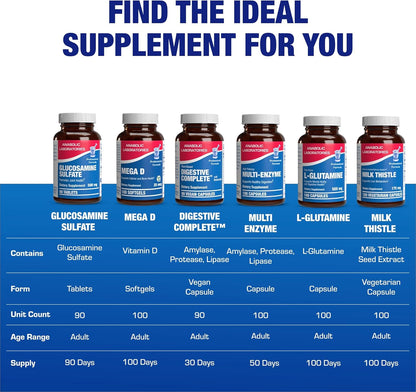 Glucosamine Sulfate Joint Health Supplement - Soft Tissue Cartilage Tendon and Ligament Supplement for Enhanced Mobility Comfort and Flexibility - Non-GMO Sodium Free & Made in The USA - 90 Servings Nirvana Guru