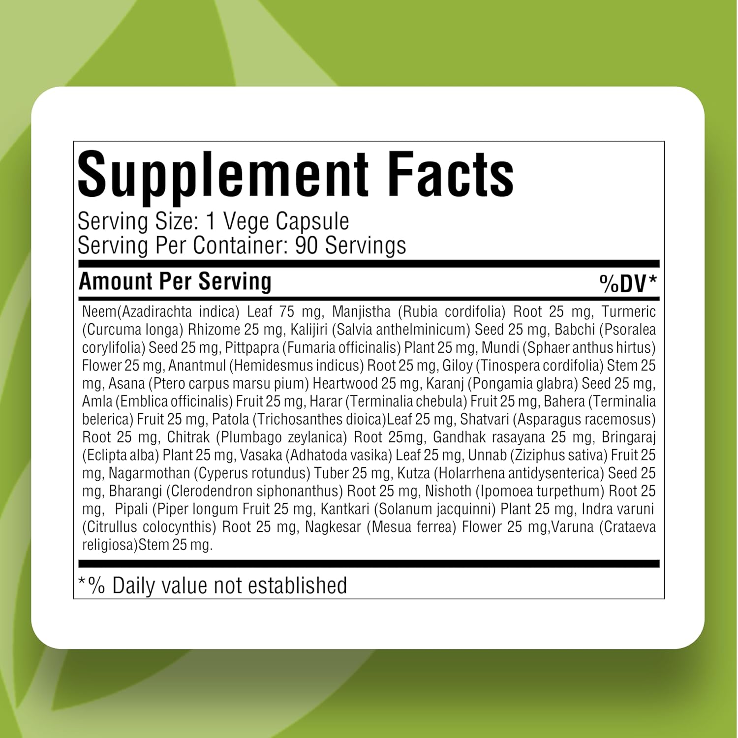 Blood Cleaner Capsules | Ayurvedic Herbal Supplement for Blood Purity | Skin Health Support, 90 Veg Capsules, 800 mg Each | Natural Wellness Formula Nirvana Guru