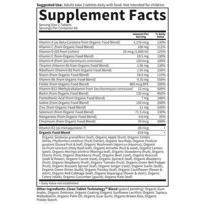 Garden of Life Organics Men's Once Daily Whole Food Multivitamin - 60 Tablets, Vegan Mens Multi for Health & Well-Being, Organic Mens Vitamins & Minerals, Vitamin C, Zinc - Nirvana Guru