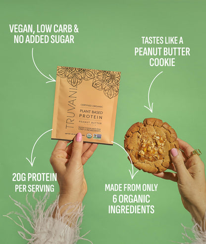 Truvani Vegan Protein Powder | Vanilla | 20g Organic Plant Based Protein | 18 Servings | Keto | Gluten & Dairy Free | Low Carb | No Added Sugar