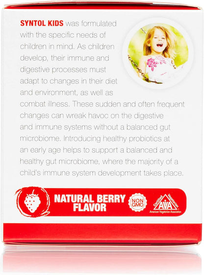 Arthur Andrew Medical, Syntol Kids, Daily Probiotic Supplement for Digestive Health and Young Immune Systems, No Sugar or Artificial Sweeteners, Berry Flavor, Vegan, 30 Sachets Nirvana Guru
