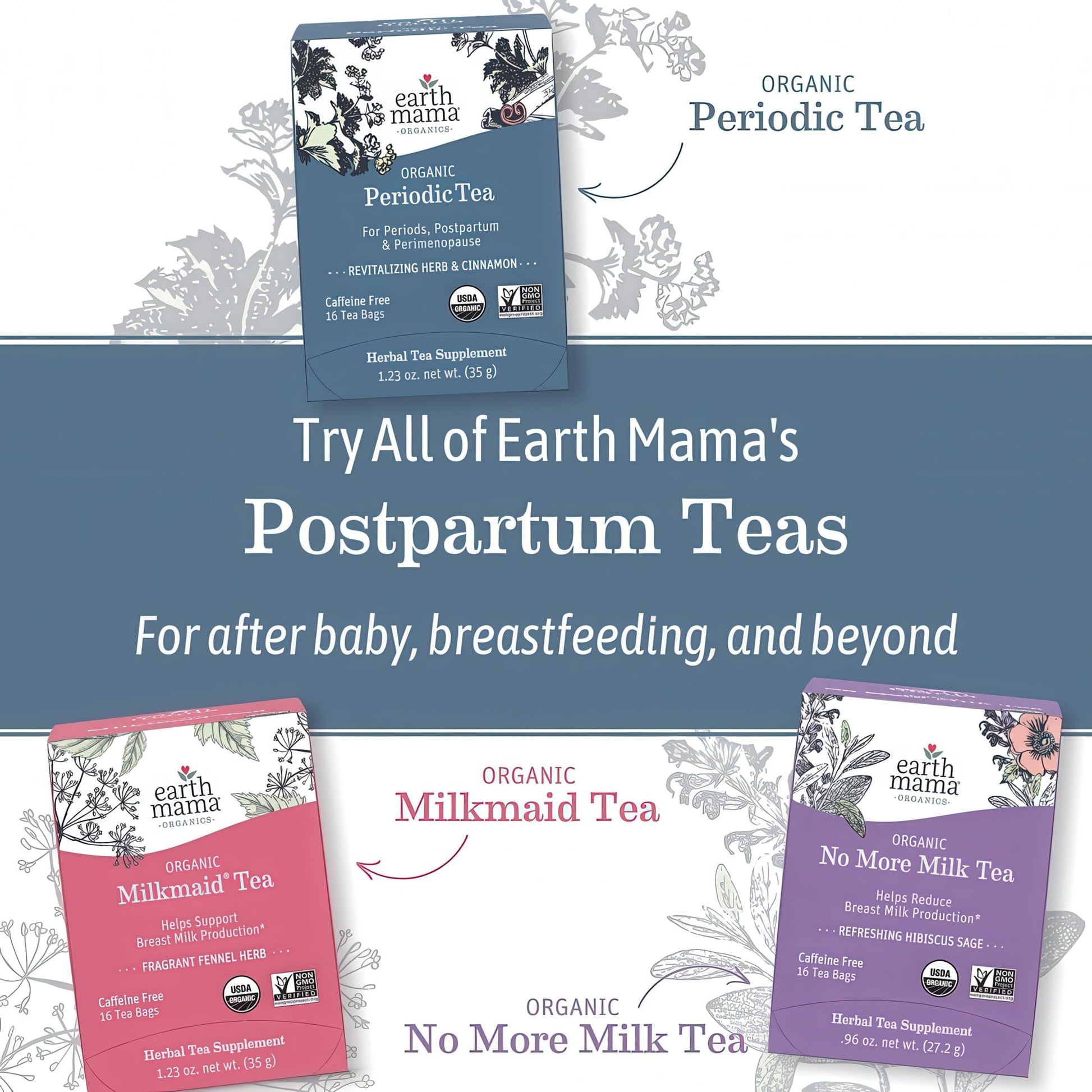 Earth Mama Organic Third Trimester Tea Bags | 100% USDA Organic Herbal Tea for Late Pregnancy Comfort + Childbirth Preparation, 16 Teabags Per Box (2-Pack) Nirvana Guru