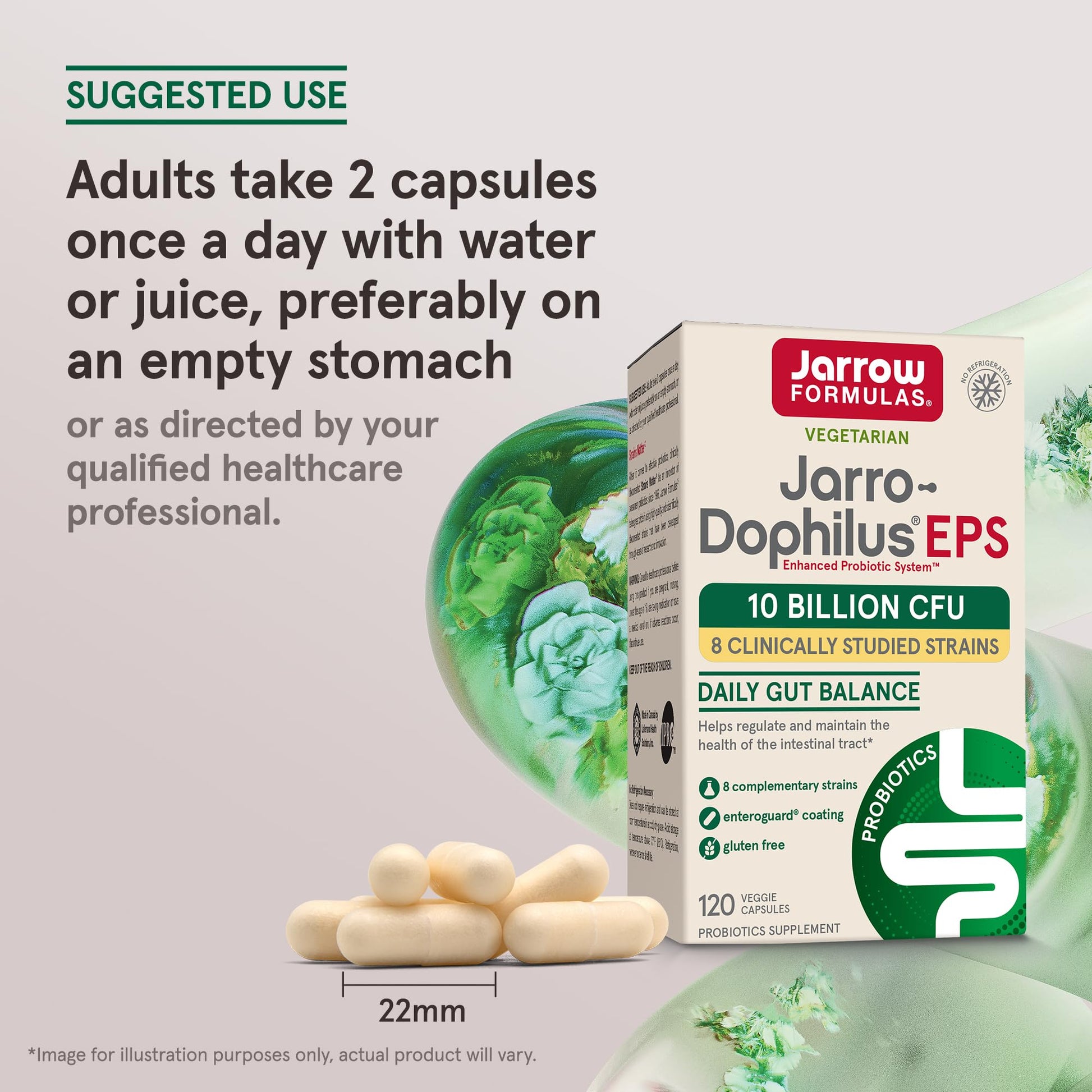 Jarrow Formulas Probiotics 10 Billion CFU - Probiotic Supplement Capsules for Gut Health for Women and Men, 120 Veggie Capsules, Up to 60 Days - Nirvana Guru
