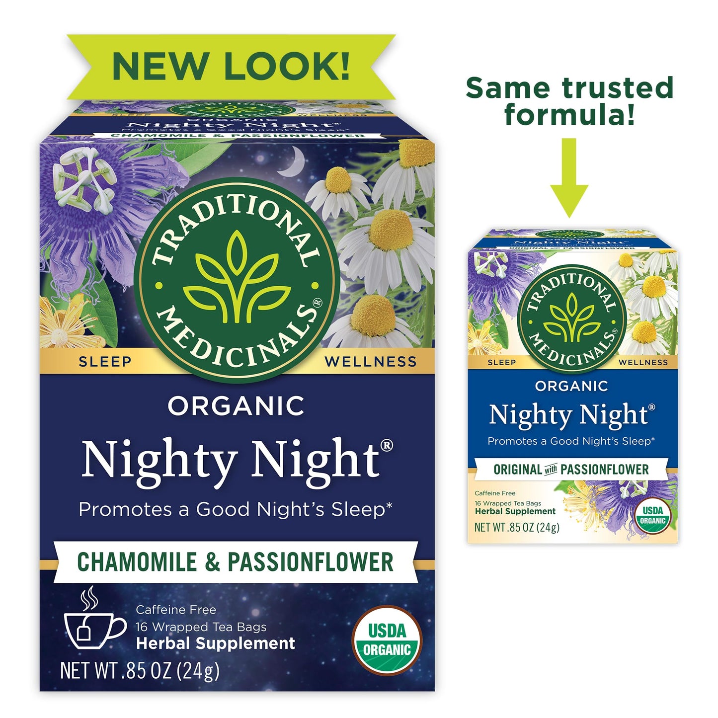 Traditional Medicinals Organic Nighty Night Extra Tea With Valerian Root for Relaxation, 16 Tea Bags (Pack of 1) - Nirvana Guru
