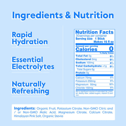Nectar Hydration Packets - Electrolytes Powder Packets - Sugar Free & 0 Calorie - Organic Fruit Liquid Daily IV Hydrate Packets for Dehydration Relief & Rehydration (Tropical 30 Pack) - Nirvana Guru