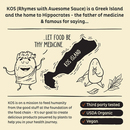 KOS Vegan Protein Powder Erythritol Free, Vanilla - USDA Organic Pea Protein Blend, Plant Based Superfood Rich in Vitamins & Minerals - Keto, Dairy Free - Meal Replacement for Women & Men, 15 Servings - Nirvana Guru