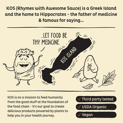 KOS Vegan Protein Powder Erythritol Free, Vanilla USDA Organic - Pea Protein Blend, Plant Based Superfood Rich in Vitamins & Minerals - Keto, Dairy Free - Meal Replacement for Women & Men, 28 Servings - Nirvana Guru