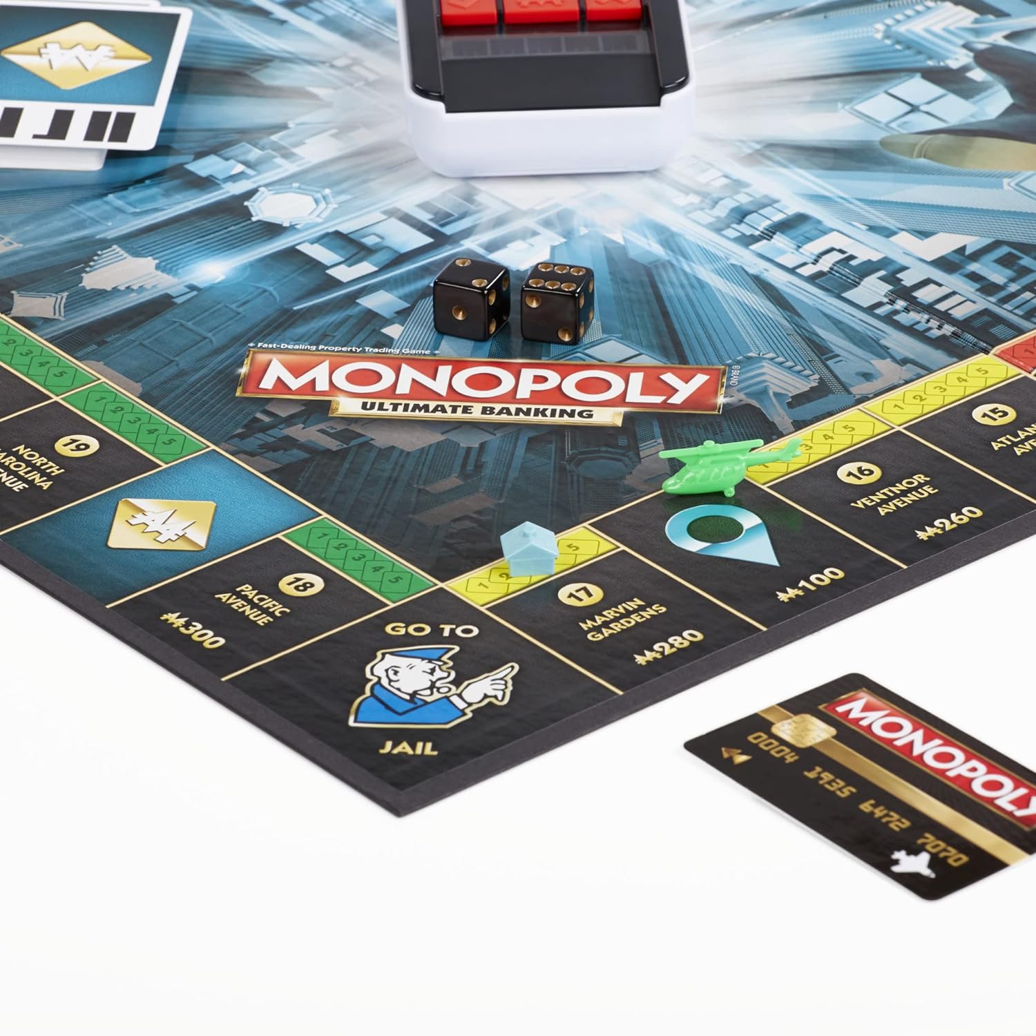 Hasbro Gaming Monopoly Ultimate Banking Edition Board Game for Families and Kids Ages 8 and Up, Electronic Banking Unit Nirvana Guru