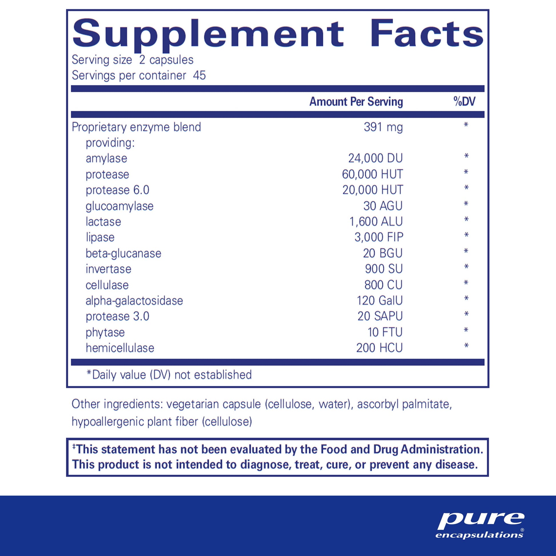 Pure Encapsulations Digestive Enzymes Ultra - Vegetarian Digestive Enzyme Supplement to Support Protein, Carb, Fiber, and Dairy Digestion* - 90 Capsules Nirvana Guru