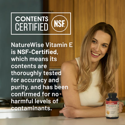 NatureWise Vitamin E 400 IU Softgels (180mg DL-Alpha) - Dairy, Gluten & Soy Free - Antioxidant-Rich Dietary Supplement for Skin, Heart, and Immune Health Support - 4-Month Supply, 120 Count Nirvana Guru
