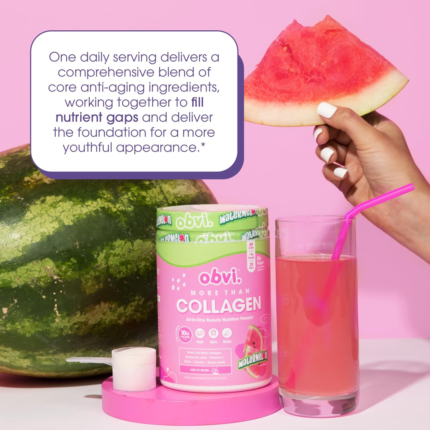 Obvi More Than Collagen Powder | Supports Healthy Hair, Skin, Nails, Joints, Gut | Grass-Fed Multi Collagen Supplement with Hyaluronic Acid, Biotin, Keratin | Cocoa Cereal, 30 Servings - Nirvana Guru