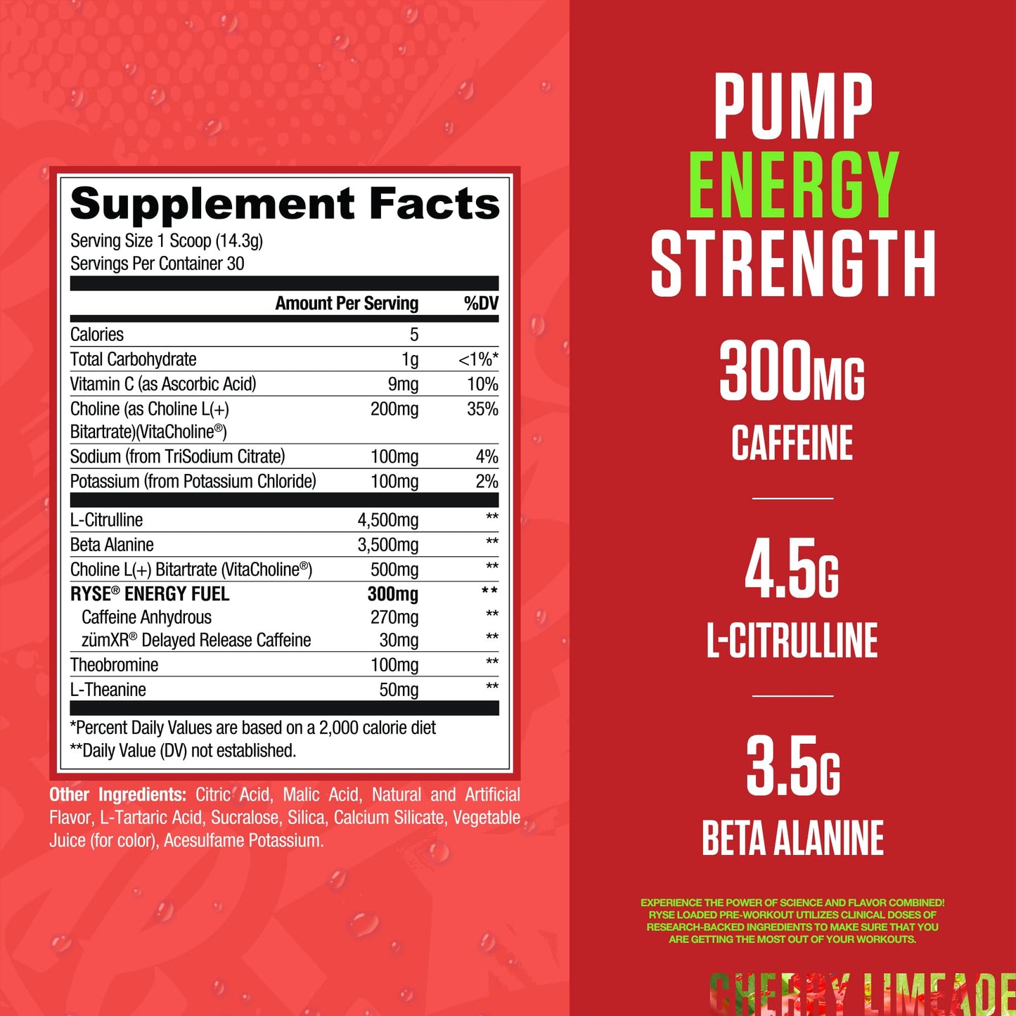 RYSE Loaded Pre Workout Powder - Ring Pop Cherry - Daily Pre-Workout for Men & Women with 325mg Caffeine, Beta Alanine, and Citrulline for Pump, Focus, and Energy - 30 Servings Nirvana Guru