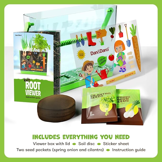 Dan&Darci Root Viewer Kit for Kids - Grow Your Own Plant for Boys & Girls Gifts - Science STEM Toy & Craft Growing Kits for Ages 4-8 Birthday Gifts for Boy, Girl 4, 5, 6, 7, 8, Year Old - Gardening nirvanaguru