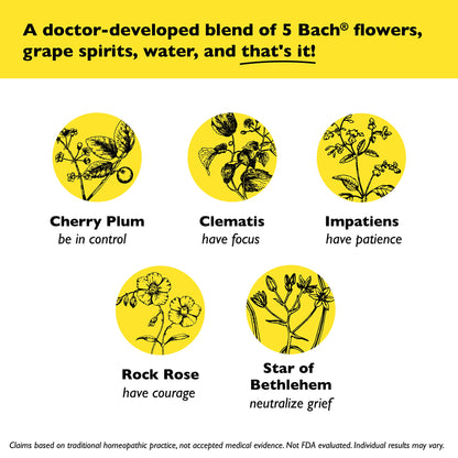 Bach RESCUE REMEDY KIDS Dropper 10mL, Natural Stress Relief, Homeopathic Flower Essence, Vegan, Gluten & Sugar-Free, Kid-friendly, Non-alcohol Formula - Nirvana Guru