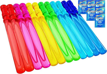 JOYIN 14.6’’ Big Bubble Wands for Kids, 6 PCS Bubble Wand with Refill Solution for Summer Toy Party Favor, Outdoors Toy Activity, Easter Basket Stuffers, Birthday Gift nirvanaguru
