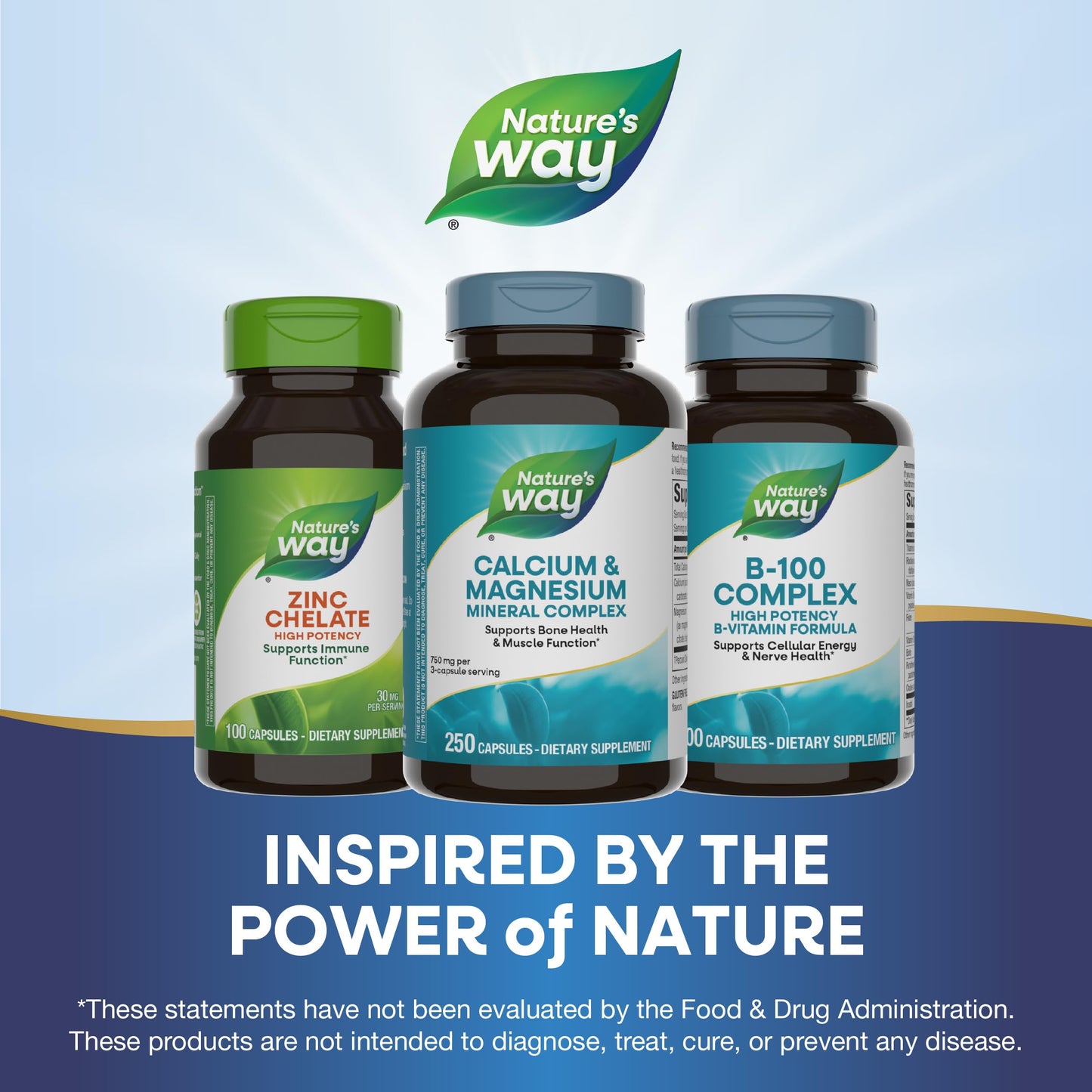 Nature's Way Calcium & Magnesium Mineral Complex, Supports Bone Health & Muscle Function,* 750 mg per 3-Capsule Serving, 250 Capsules (Packaging May Vary) - Nirvana Guru