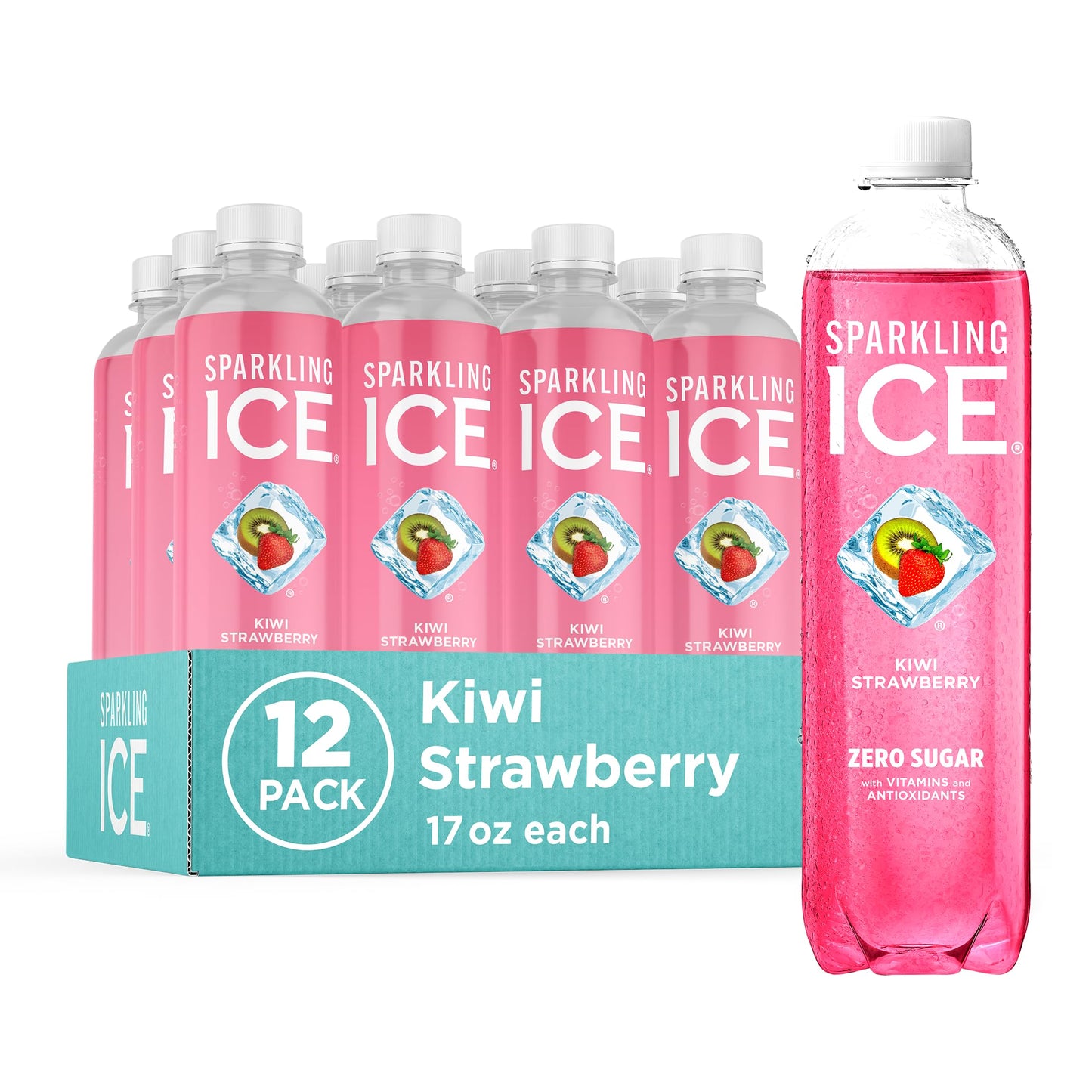 Sparkling Ice, Black Raspberry Sparkling Water, Zero Sugar Flavored Water, with Vitamins and Antioxidants, Low Calorie Beverage, 17 fl oz Bottles (Pack of 12) - Nirvana Guru
