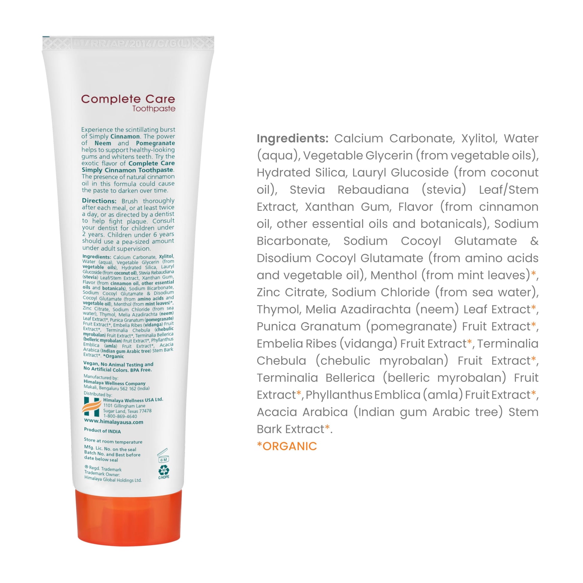 Himalaya Botanique Complete Care Toothpaste, Variety Pack - Fluoride Free Toothpaste for Clean Teeth & Fresh Breath - Vegan, Gluten Free, No Artificial Flavors, 5.29 oz (Pack of 4) - Nirvana Guru