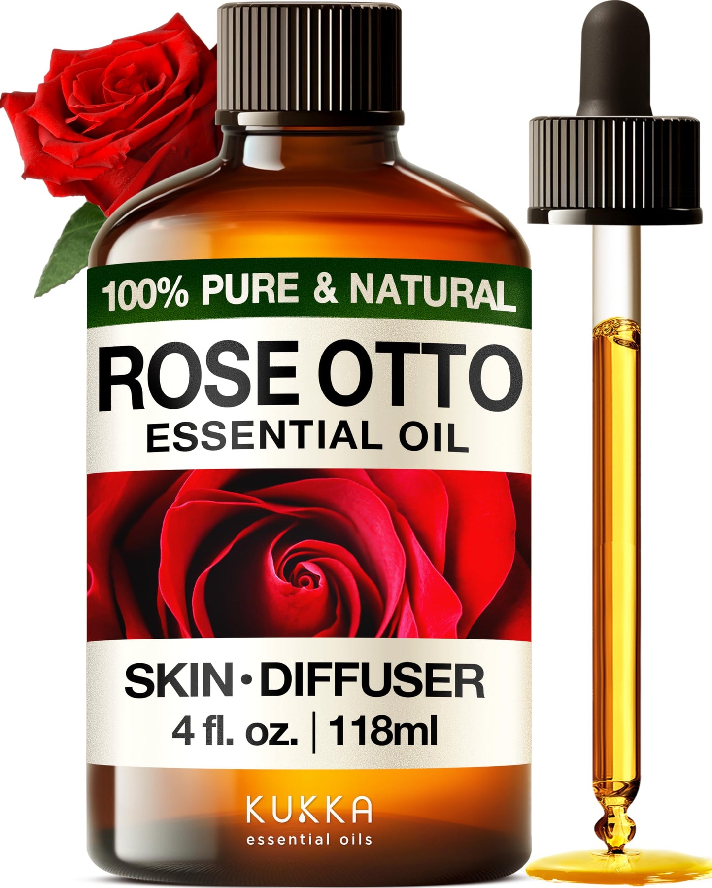 KUKKA essential oils 100% Pure & Natural Lavender Essential Oil for Diffuser, Body, Aromatherapy & Soap Making Scent (4 Fl Oz/118 ml)