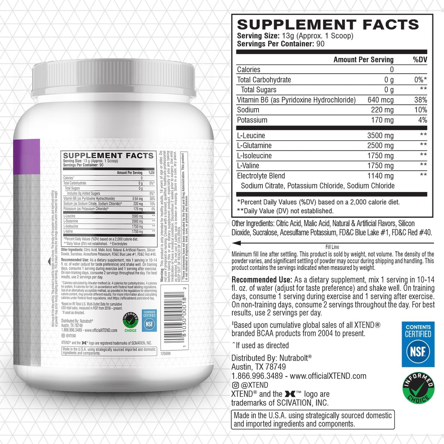 Original BCAA Powder Airheads Candy Flavor, 7g BCAA and 2.5g L-Glutamine, Sugar Free Post Workout Muscle Recovery Drink with Amino Acids for Men & Women, 30 Servings Nirvana Guru