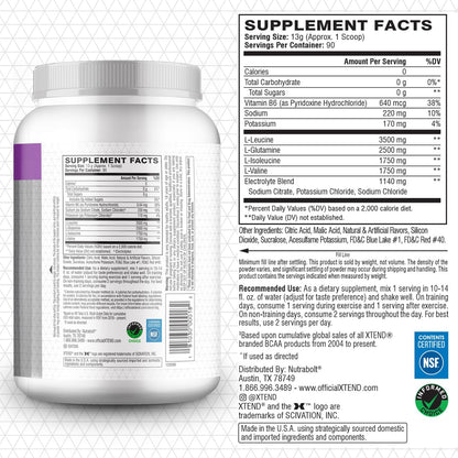 Original BCAA Powder Airheads Candy Flavor, 7g BCAA and 2.5g L-Glutamine, Sugar Free Post Workout Muscle Recovery Drink with Amino Acids for Men & Women, 30 Servings Nirvana Guru
