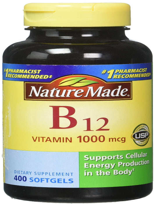 Nature Made Vitamin B12 1000 mcg, Dietary Supplement for Energy Metabolism Support, 150 Softgels, 150 Day Supply - Nirvana Guru