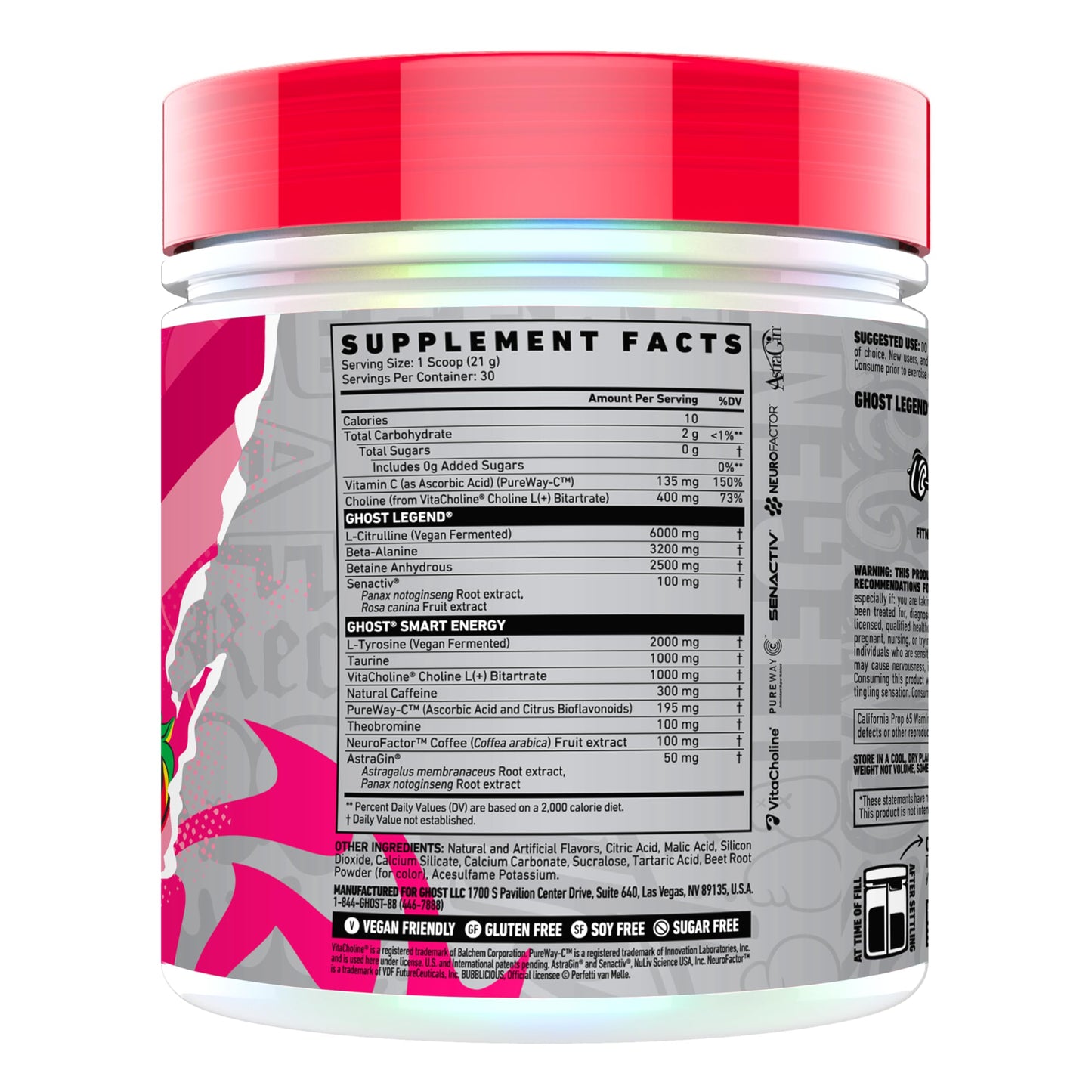 GHOST Legend Pre-Workout Powder, Blue Raspberry - 30 Servings – Pre-Workout for Men & Women with Choline, L-Citrulline, & Beta Alanine for Energy & Focus Nirvana Guru