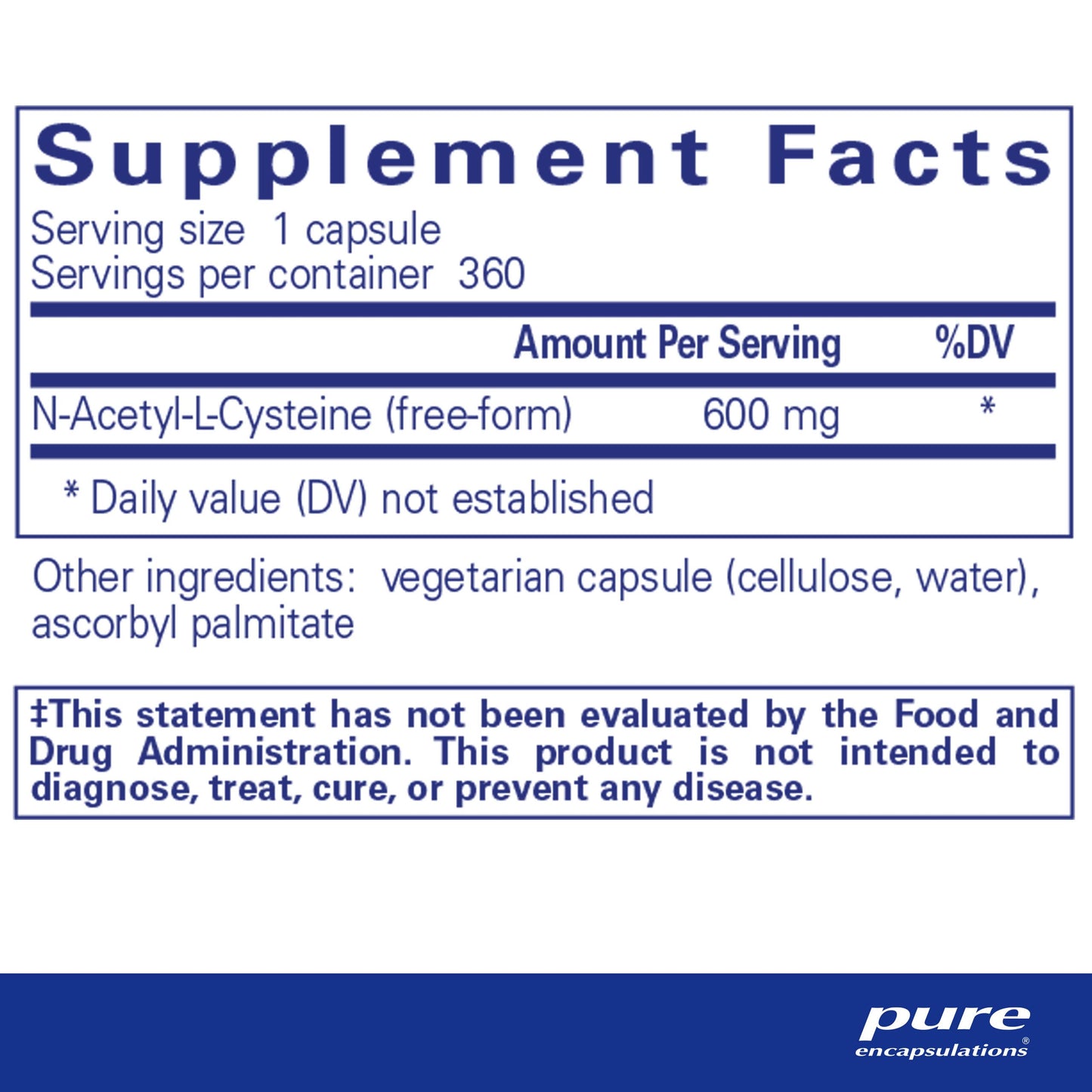 Pure Encapsulations NAC 600 mg - N-Acetyl Cysteine NAC Supplement for Lung Health & Immune Support, Liver Support & Antioxidants* - with Freeform N-Acetyl-L-Cysteine - 90 Capsules Nirvana Guru