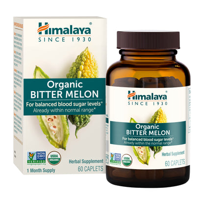 Himalaya Organic Bitter Melon for Glucose Metabolism, 660 mg, 60 Caplets, 1 Month Supply - Nirvana Guru