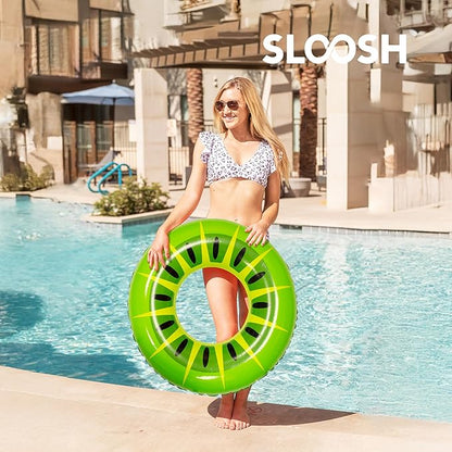 JOYIN Inflatable Swim Tube Raft (3 pack) with Summer Fruits Painting, Pool Toys for Swimming Pool Party Decorations nirvanaguru