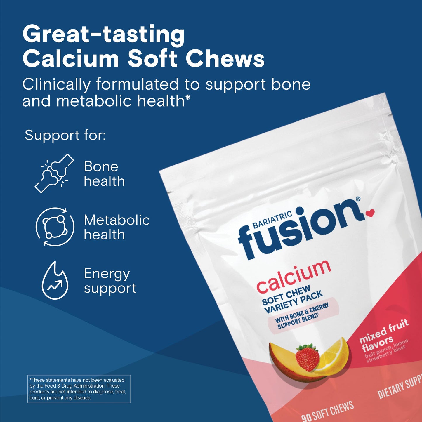 Bariatric Fusion Bariatric Calcium Chews | Calcium Citrate with Vitamin D3 Calcium Supplement Bariatric Vitamin | Sugar Free Calcium Citrate Chewable | Calcium Citrate 500mg | Caramel | 60 Count Nirvana Guru