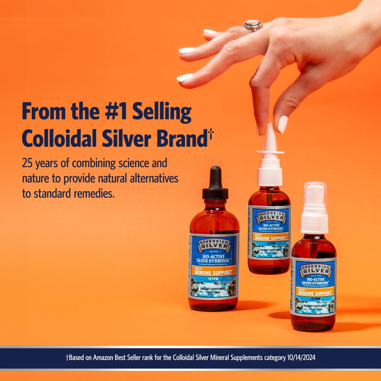 Sovereign Silver Immune Support - Colloidal Silver, Bio-Active Silver Hydrosol, 10 ppm, Liquid Dropper, 4 Fl Oz, (118 mL) Nirvana Guru