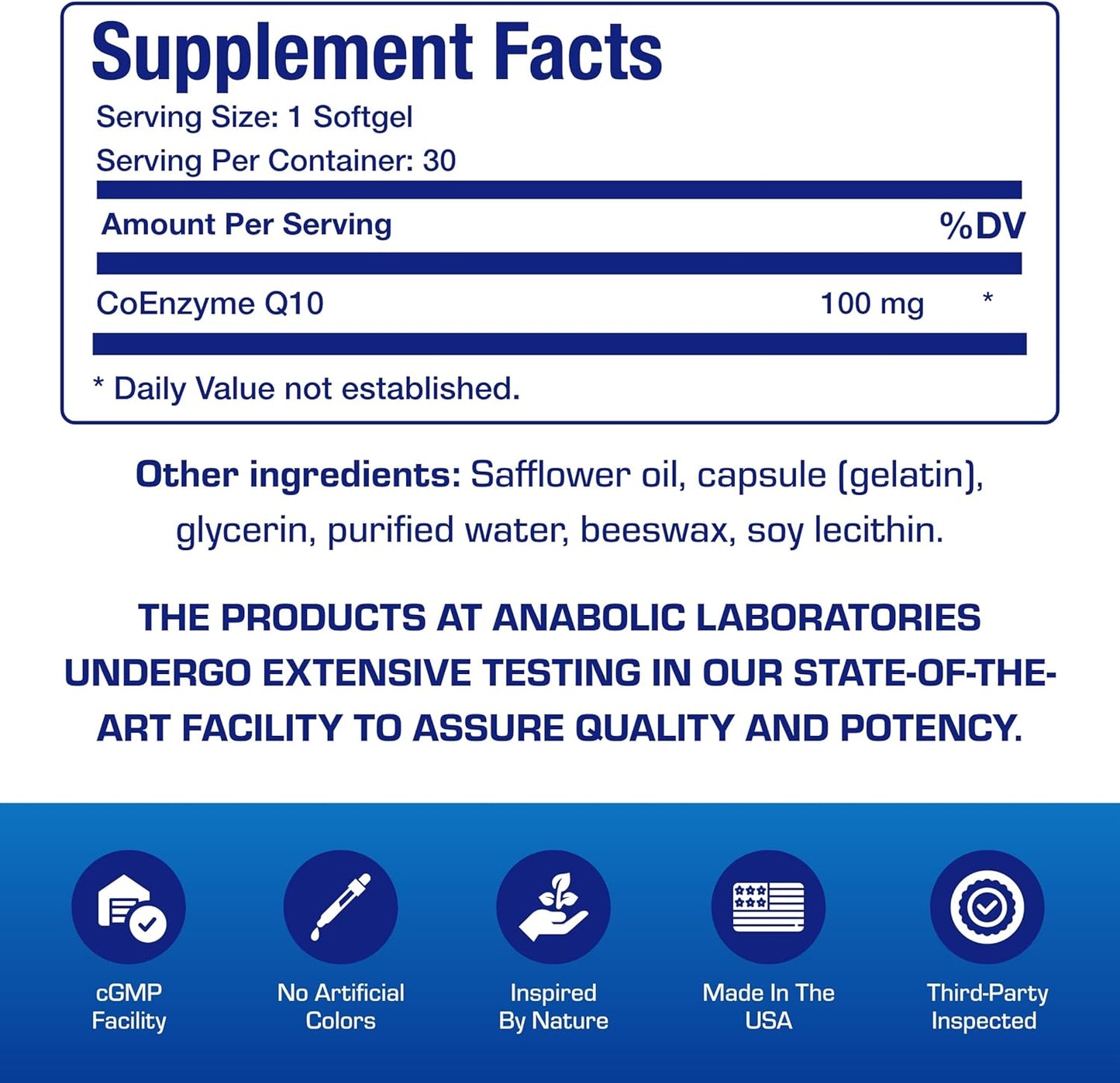High Absorption CoQ10 100mg Softgels - Clinical Formula Coenzyme Q10 100mg for Skin Heart Energy Antioxidant and Brain Support - Easy to Swallow - Made in The USA in cGMP Facilities - 30 Servings Nirvana Guru