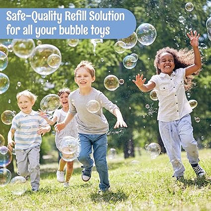 64 oz Iridescent Bubble Solution Refill | Non-Toxic Pre-Mix Bubble Refill Solution No Mixing or Measuring Required | Bubbles for Kids | Bubbles Bulk | Bubble Machine Solution | Giant Bubble Solution nirvanaguru