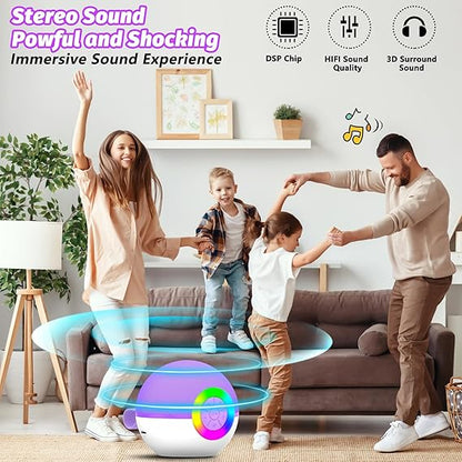 goopow Mini Karaoke Machine Speaker for Kids Adults, Portable Bluetooth Microphone Song Toys with LED Light, Best Chritmas Birthday Festival Gift for 3 4 5 6 7 8+ Year Old Girls Boys (Purple-2MIC) nirvanaguru
