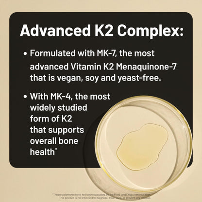 NatureWise Vitamin K2 600mcg Supplement with MK-7 100mcg & MK-4 500mcg - Enhanced Bioavailable Formula - K Complex for Bone and Heart Health - Vegan, Gluten Free, Non-GMO -90 Softgels[3-Month Supply] Nirvana Guru